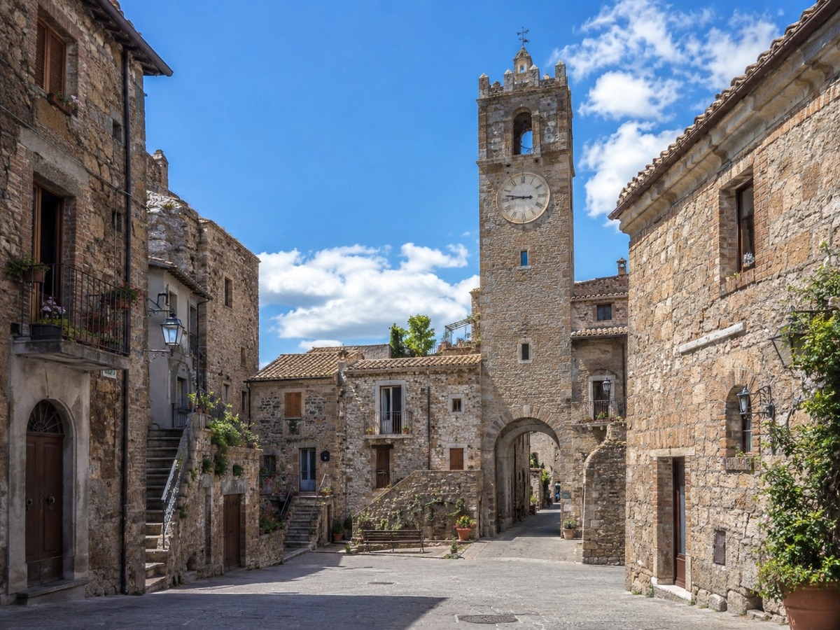 Bassano in Teverina: il borgo ritrovato e la Torre dell'Orologio