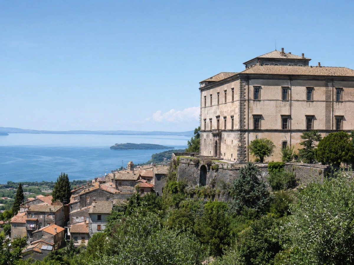 Gradoli: Palazzo Farnese e il borgo sul Lago di Bolsena
